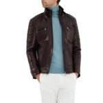Rodriguez | Men's Claret Quilted Leather Biker Jacket