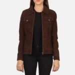 Suzy Mocha Suede Trucker Jacket
