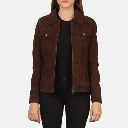 Suzy Mocha Suede Trucker Jacket