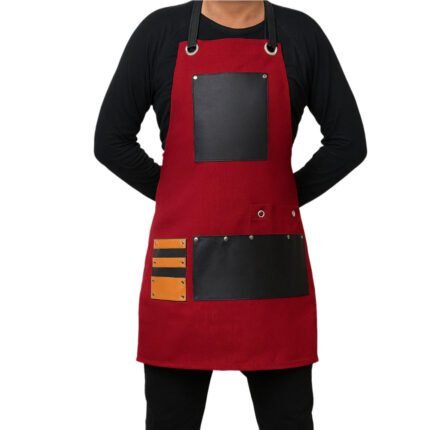Professional Black Leather Apron For Barbers