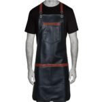 Professional Black Leather Apron For Barbers