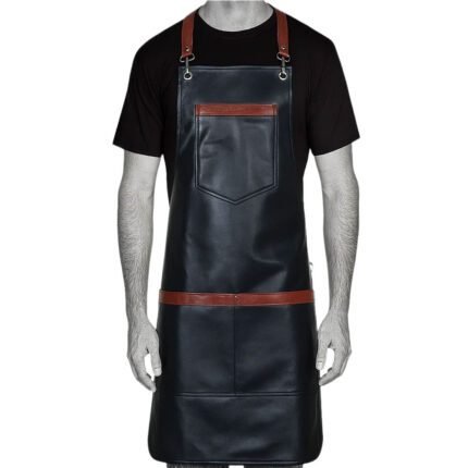 Professional Black Leather Apron For Barbers