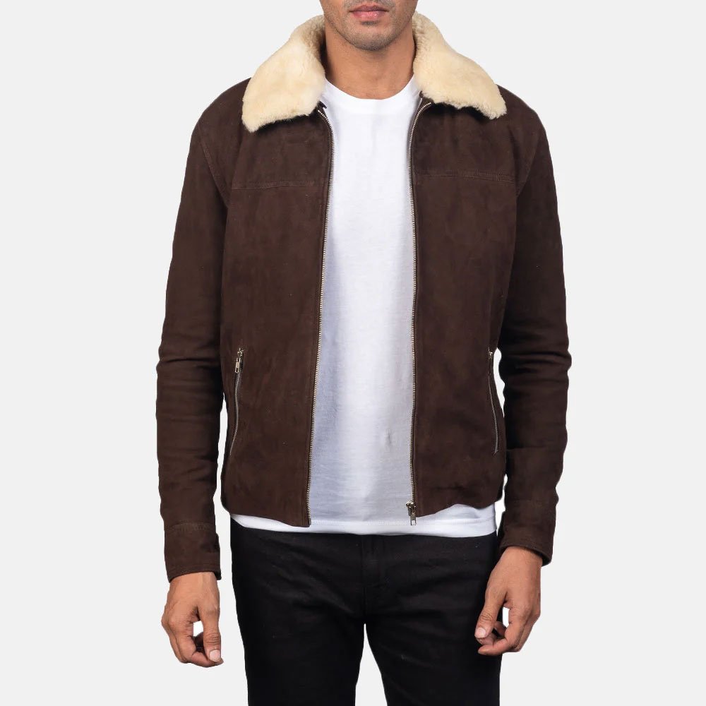 42 Coffner Brown Shearling Fur Jacket - Image 1