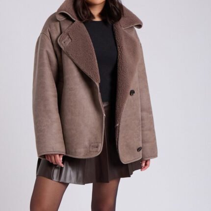 Urban Bliss Brown Faux Shearling Jacket